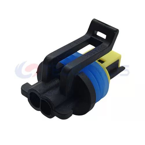 Waterproof IP66 Wire Harness Turn Signal Plug with Copper Contact and ABS/Nylon Housing for Car 2-Pin Female 15336024 - image 2